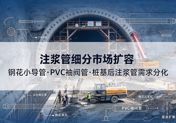 惠安注浆管细分市场扩容，隧道钢花小导管、PVC 袖阀管、桩基后注浆管需求分化